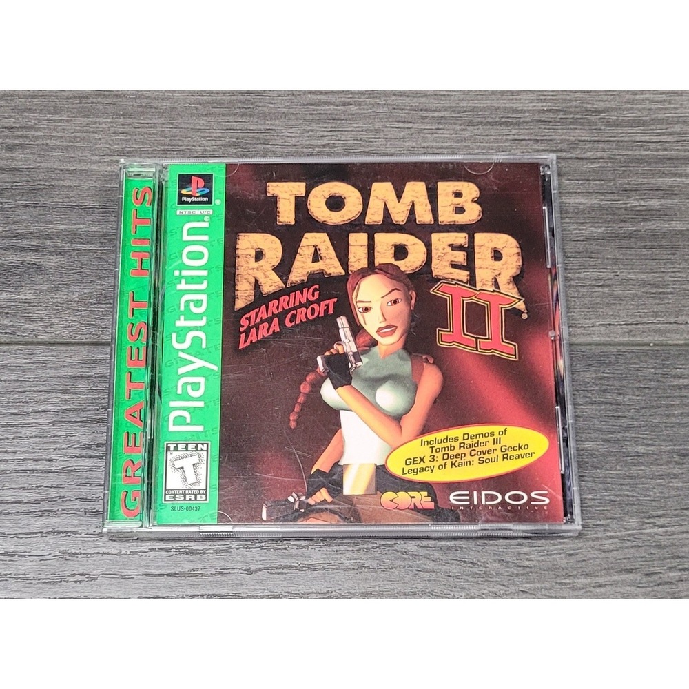 Tomb Raider II Greatest Hits Playstation PS1 Video Game